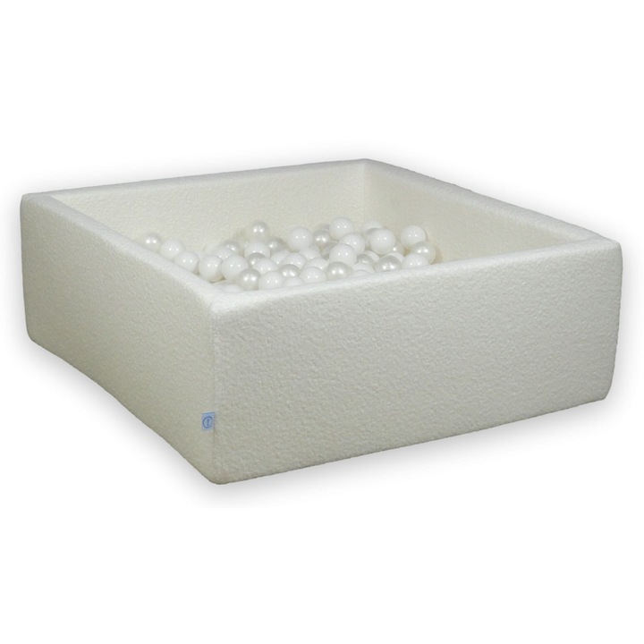 Labdamedence, 110x110x40cm, 600 labda, fehér, mimii