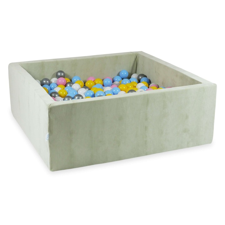 Labdamedence 110x110x40cm, mimii, 600 labda, többszínű