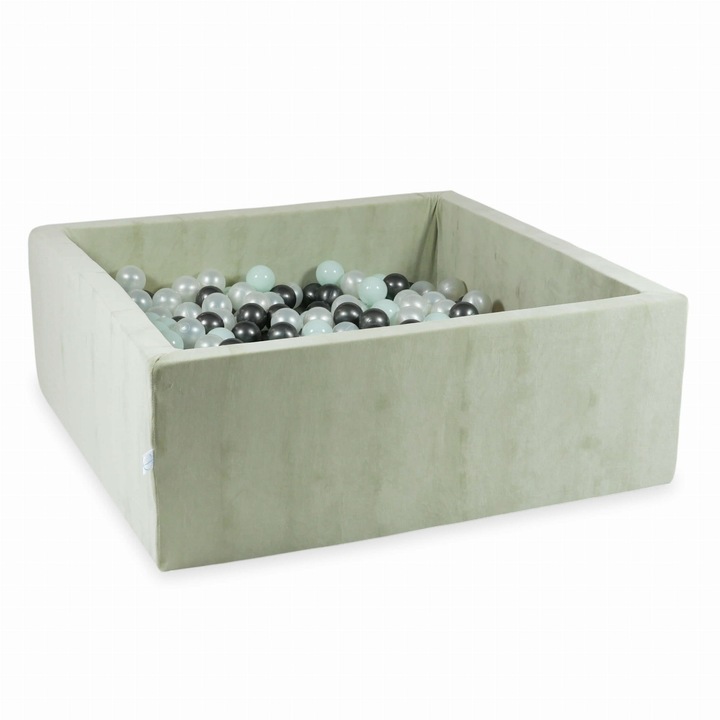 Labdamedence, mimii, 110x110x40cm, 600 gyöngygolyó, jasnomietowe, metál grafit