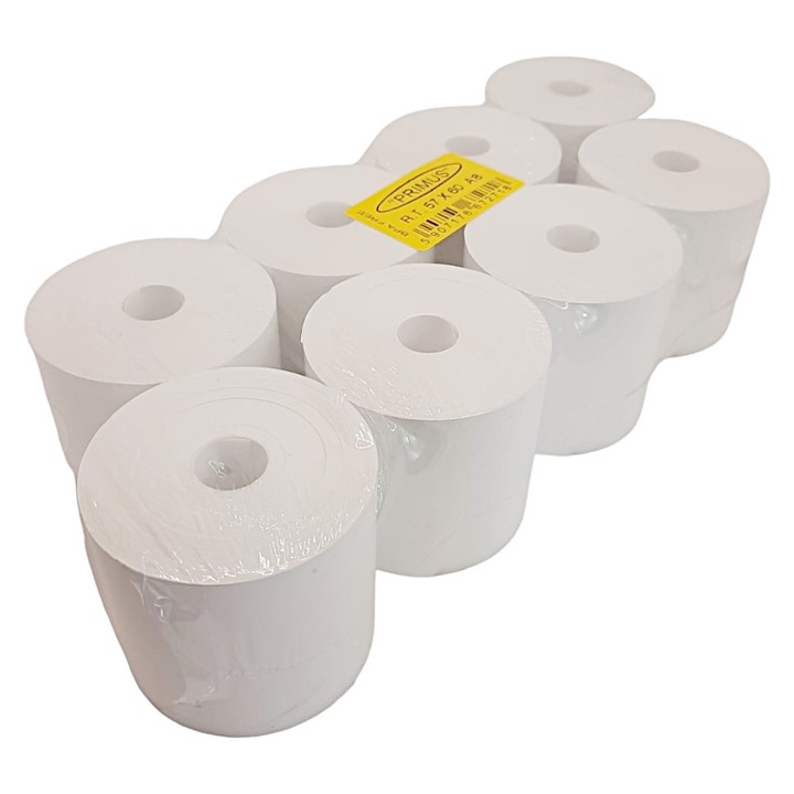 Rola termica 57x60mm Primus, set 8 bucati, fara gilza, hartie speciala