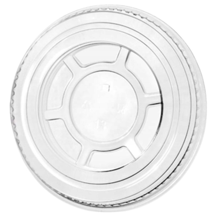 Set 50 capace plate fara deschidere pentru cupe PET 78 mm, Paccor, transparent