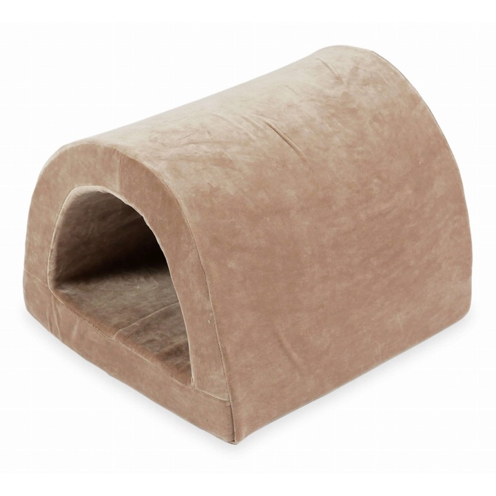 Podest pentru loc de joaca din spuma Mimii, Velvet Soft, bej inchis, 45x40x30 cm