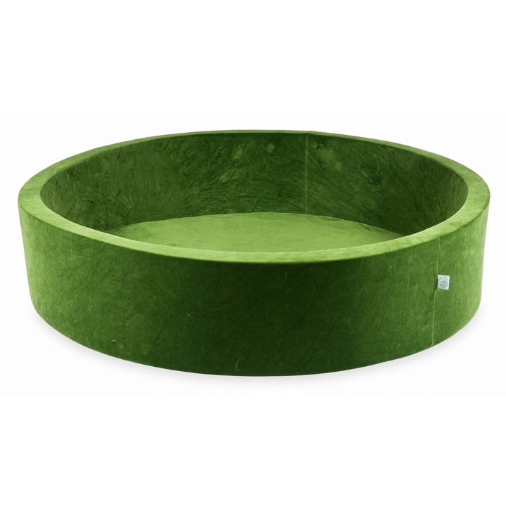 Gyerekmedence, mimii, 130x30cm, bársonyosan puha, golyók nélkül, olívazöld