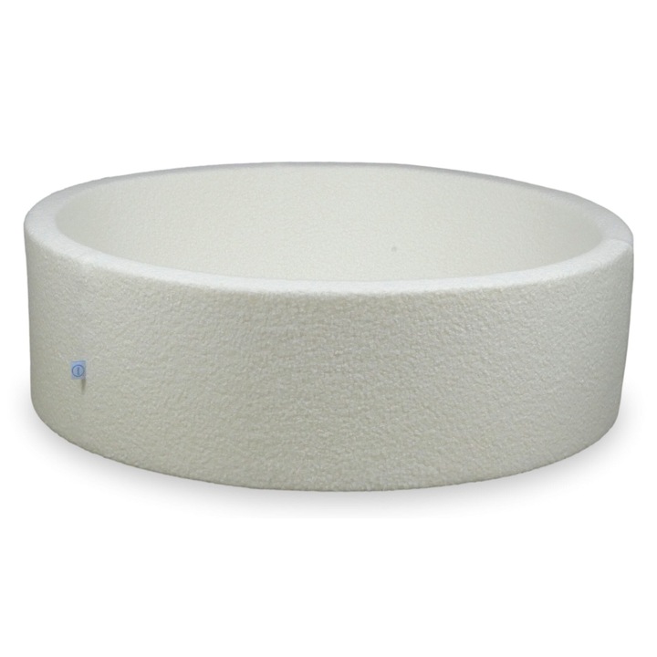 Детски басейн 130x40см, mimii, бяло букле, без топки