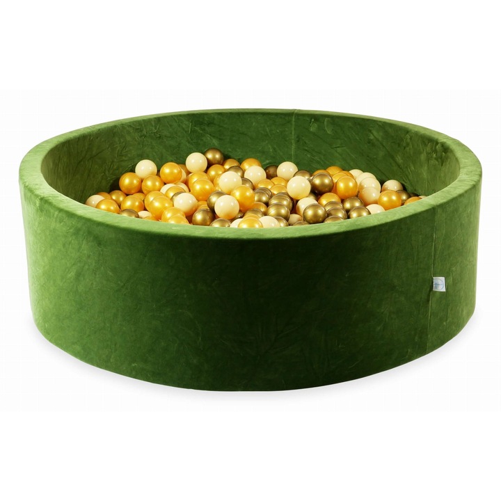 Labdamedence, mimii, 130x40cm, olívazöld, 700 golyó