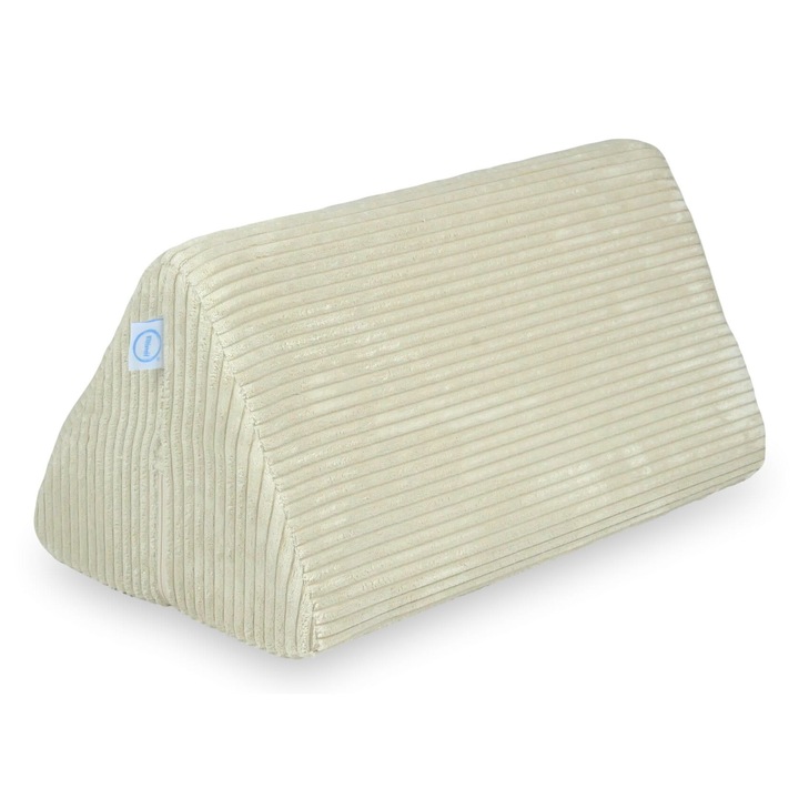 Trojkat mare pentru sofa Montessori, mimii, multifunctional, material catifelat, 32x32cm, lungime 59cm