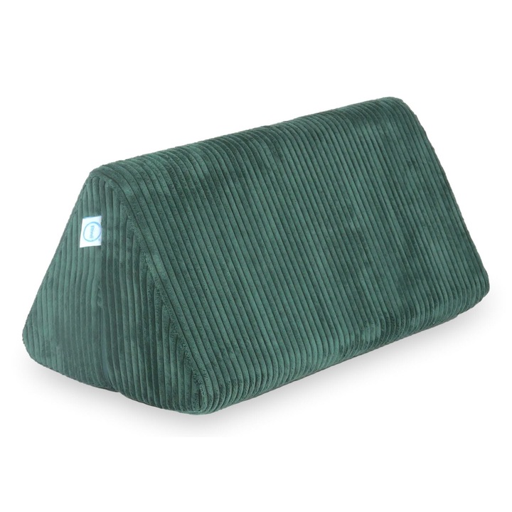 Triunghi mare pentru canapea, mimii, verde, 32x32cm, lungime 59cm