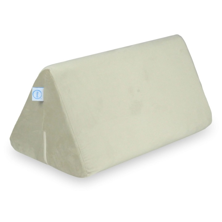 Triunghi mare pentru canapea, mimii, multifunctional, ecru, 32x32cm