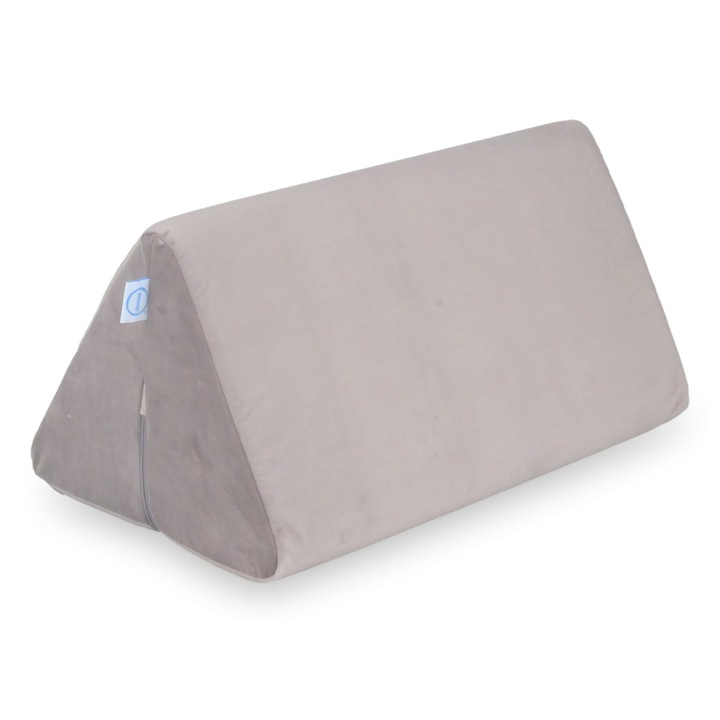 Perna in forma de triunghi pentru canapea, mimii, multifunctional, violet, 32x32cm, lungime 59cm