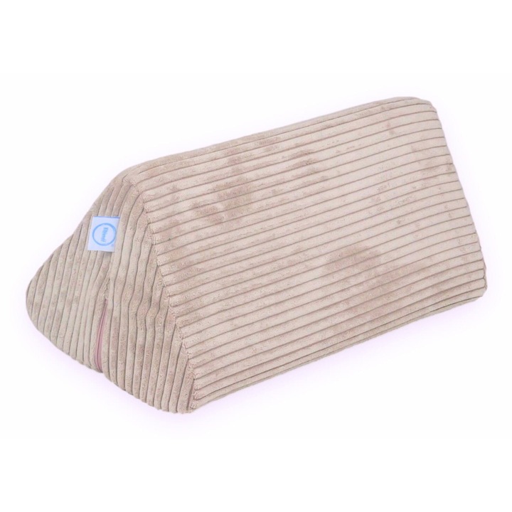 Perna in forma de triunghi pentru canapea, mimii, roz, 22x22cm, 49cm