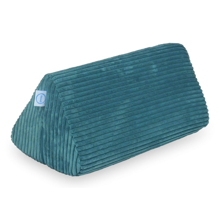 Perna in forma de triunghi pentru canapea mimii, albastru, 22x22cm, 49cm