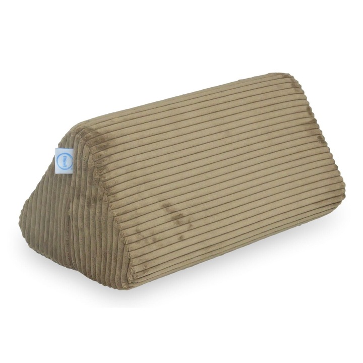 Perna in forma de triunghi pentru canapea, mimii, toffee, 22x22cm, 49cm