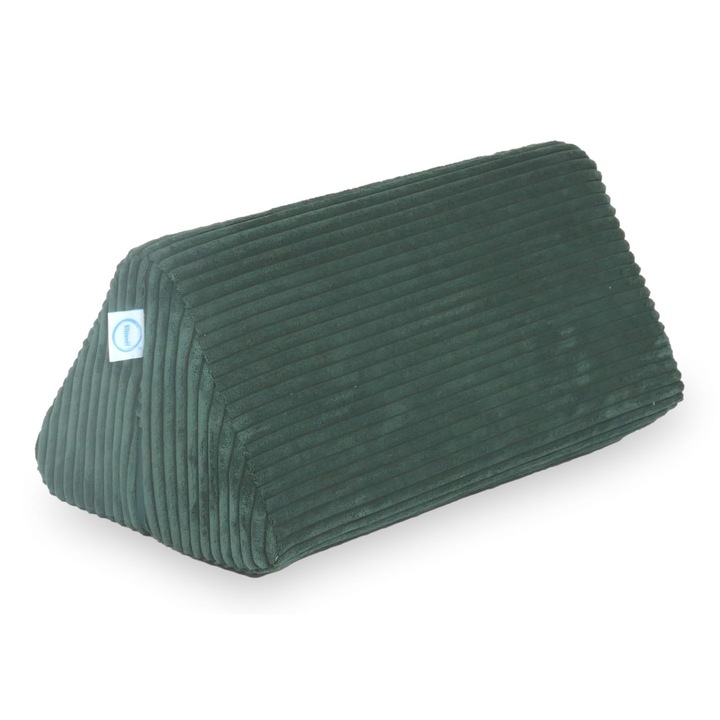 Perna in forma de triunghi pentru canapea, mimii, verde, 22x22cm, 49cm