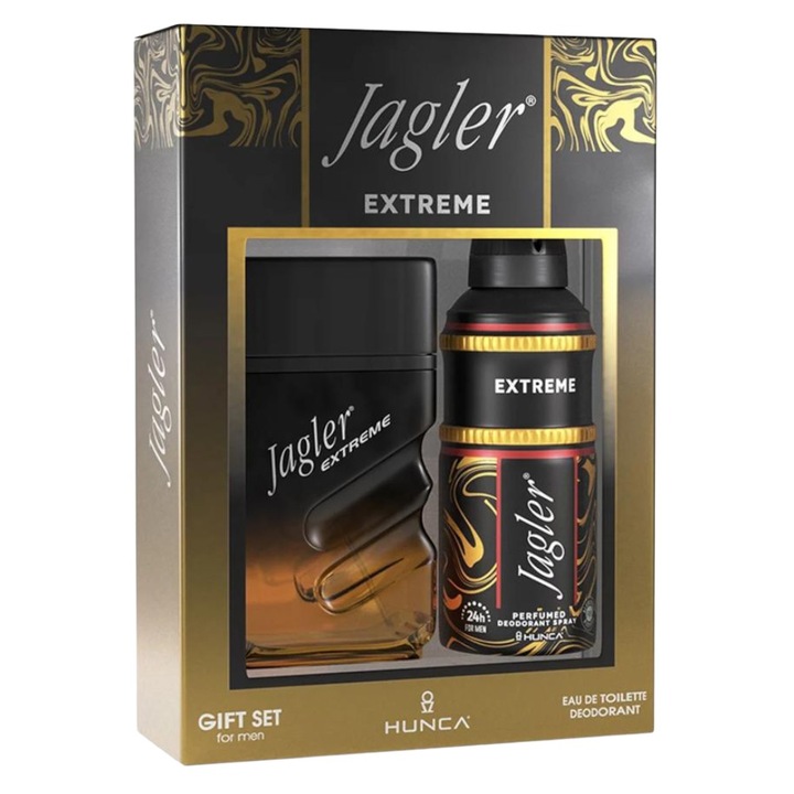 Set Cadou Barbati Jagler Extreme, Apa de Toaleta 90 ml, Deodorant 150 ml