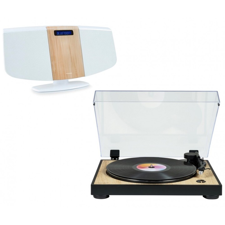 Set stereo cu pick-up si mini sistem audio, THOMSON TT300 si MIC401, 39.5x34.3x10cm si 54.7x27x12.2cm