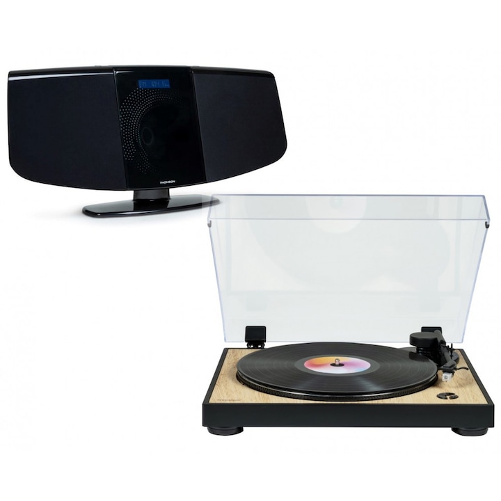 Стерео комплект с грамофон Thomson TT300 и мини система MIC400, Bluetooth, 39.5x34.3x10см