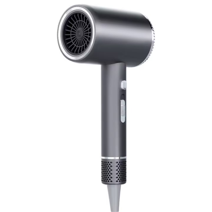 Uscător de păr, putere 2400 W, uscare rapidă, ioni negativi, culoare gri