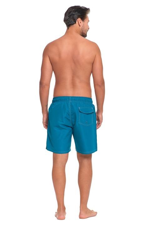 Moraj férfi fürdőruha, zsebekkel, kék, gyorsan száradó anyagból