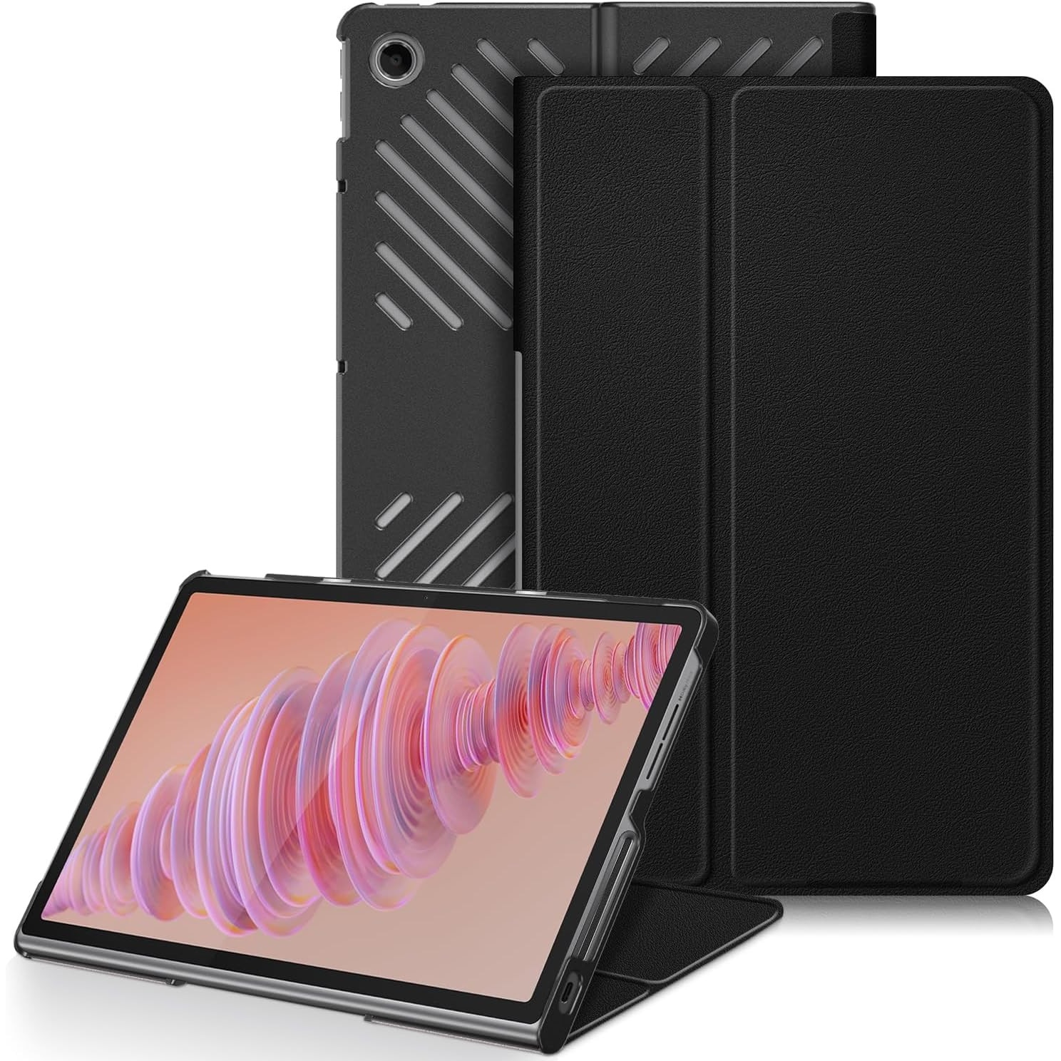 Husa Slim Sigloo, Smart Cover, Trifold, pentru Lenovo Tab Plus 2024(TB-351/TB- 352), 11.5", Black