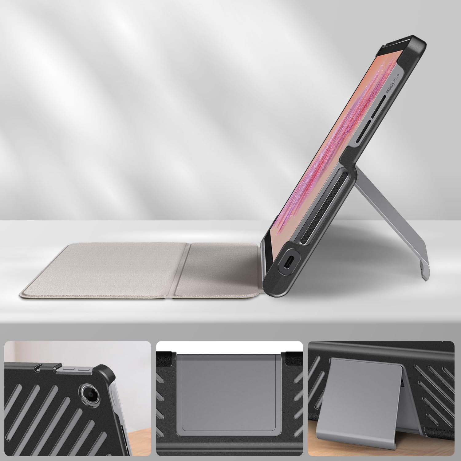 Husa Slim Sigloo, Smart Cover, Trifold, pentru Lenovo Tab Plus 2024(TB-351, 352), 11.5", Graffity