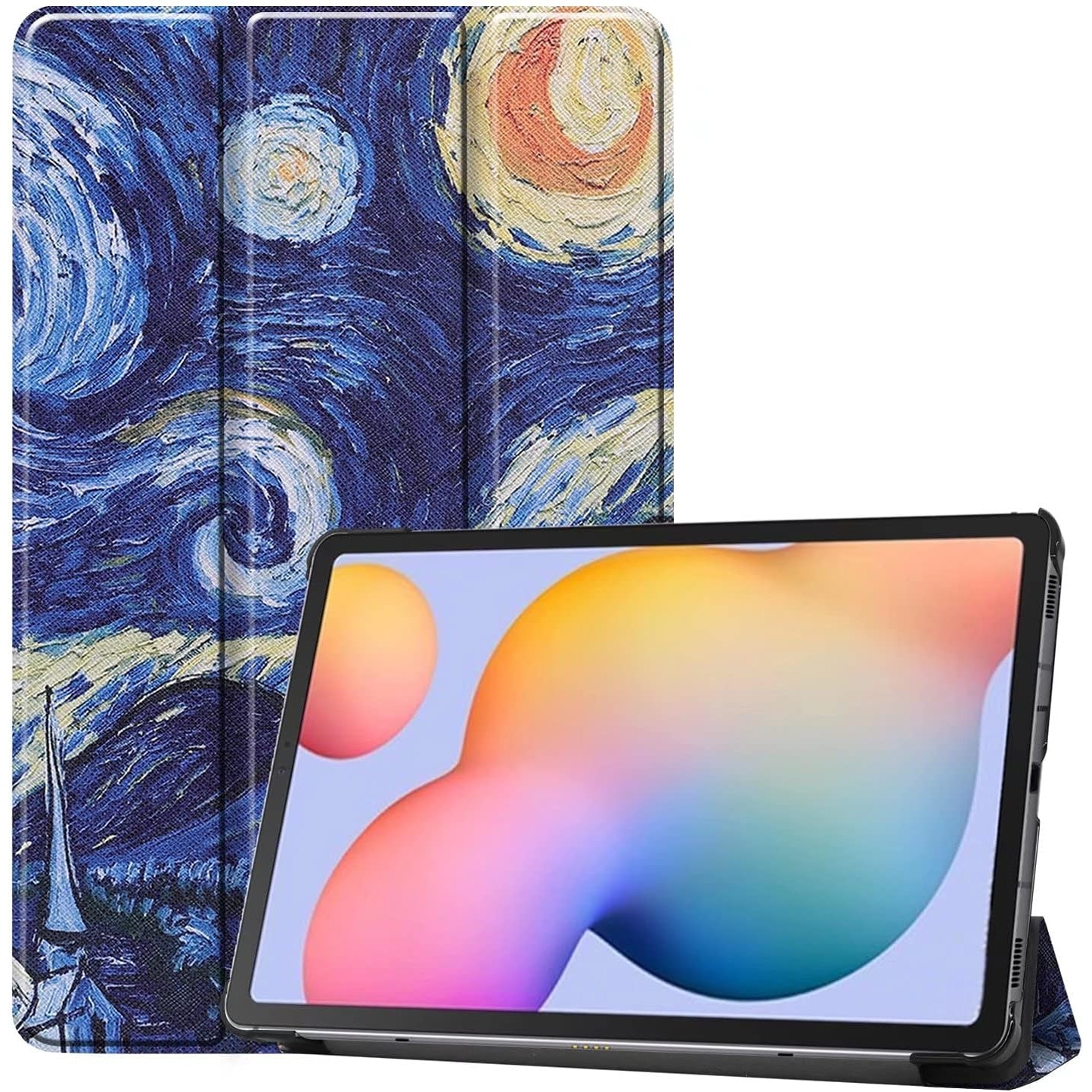 Husa Slim Sigloo, Smart Cover, Trifold, pentru Lenovo Tab M11 2024 (TB-330FU/TB-330XU/TB-331FC), 11", Abstract