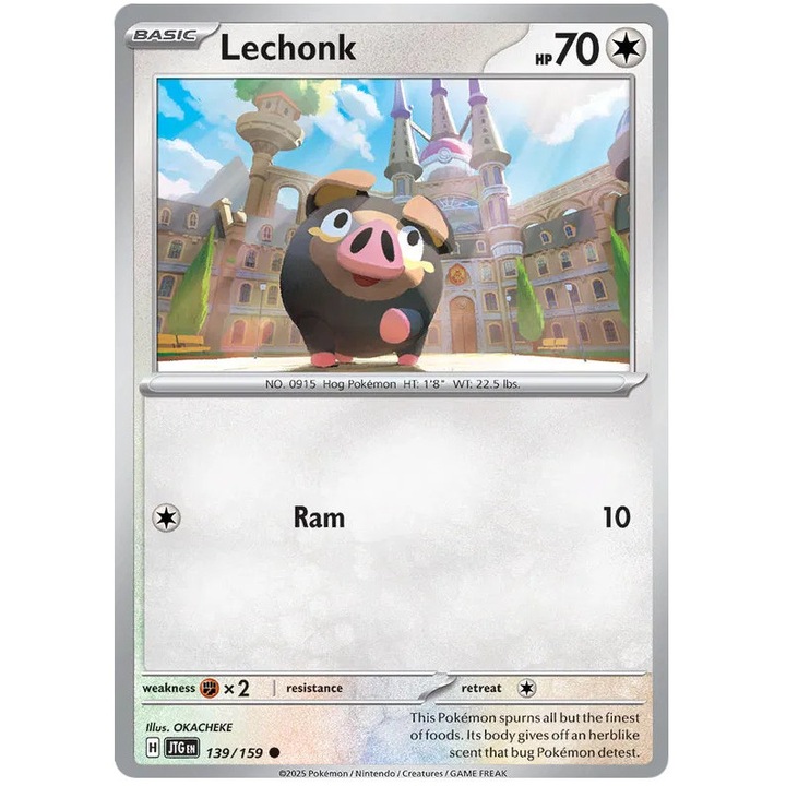 Carte de colectie Pokemon Lechonk Journey Together Normal 139x190