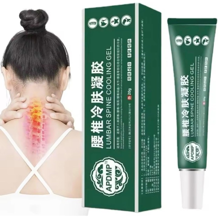 Gel compresiv lombar 1 bucata, verde, cu actiune rapida, amelioreaza durerile de spate, unguent pentru relaxarea discului cervical si lombar