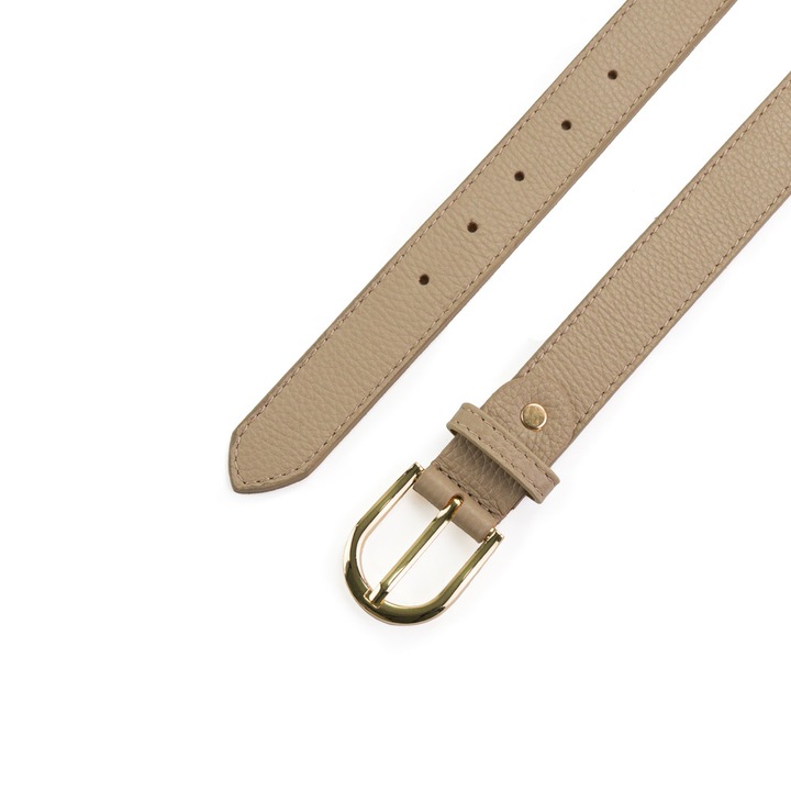 Curea Piele - Crem, 105 cm Lungime, Latime 3 cm, Curea Piele Naturala, Curele, Piele Naturala, Curea Piele