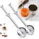 Set 2 infuzor ceai, BYONDSELF®, cu Maner telescopic, Otel inoxidabil, pentru Ceai vrac, faina, zahar pudra, Reutilizare eficienta indelungata, Argintiu