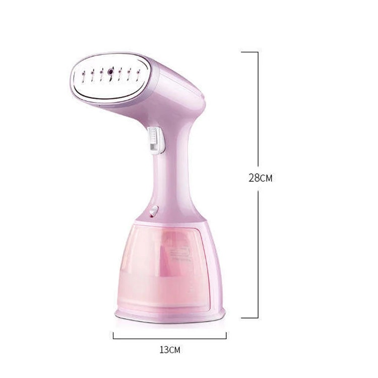 Aparat de calcat vertical cu abur, 1500W, Rezervor de apa detasabil 350 ml, incalzire rapida in 15s, Panou din otel inoxidabil, portabil, Sistem de protectie impotriva arsurilor uscate, roz