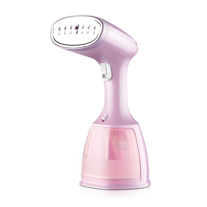 Aparat de calcat vertical cu abur, 1500W, Rezervor de apa detasabil 350 ml, incalzire rapida in 15s, Panou din otel inoxidabil, portabil, Sistem de protectie impotriva arsurilor uscate, roz