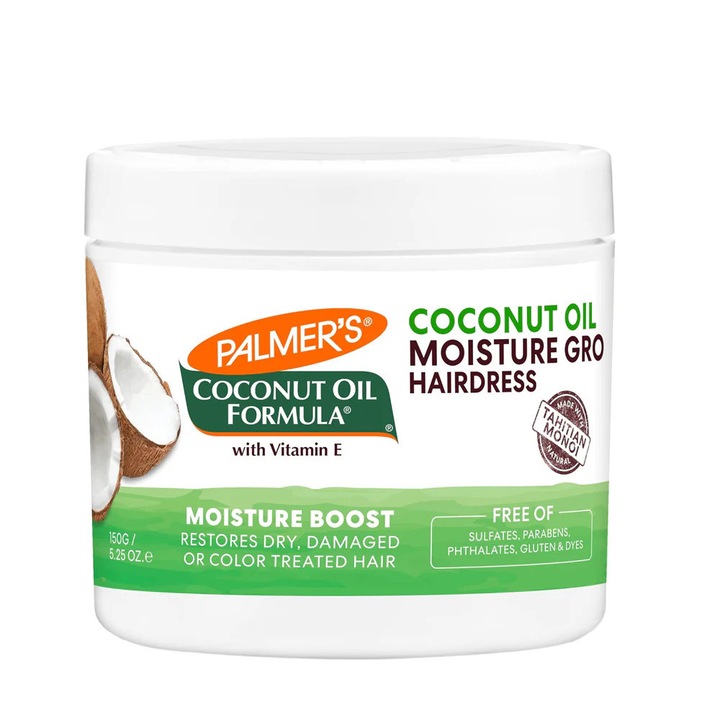 Hajkrém, Palmer's, Moisture Gro Hairdress, Hidratálja a hajat és kisimítja a hajszálakat, kókuszolajjal, 150g