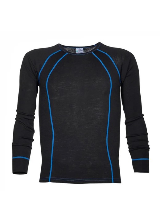 Tricou negru termic din lana merinos, Ardon NAVI, Negru