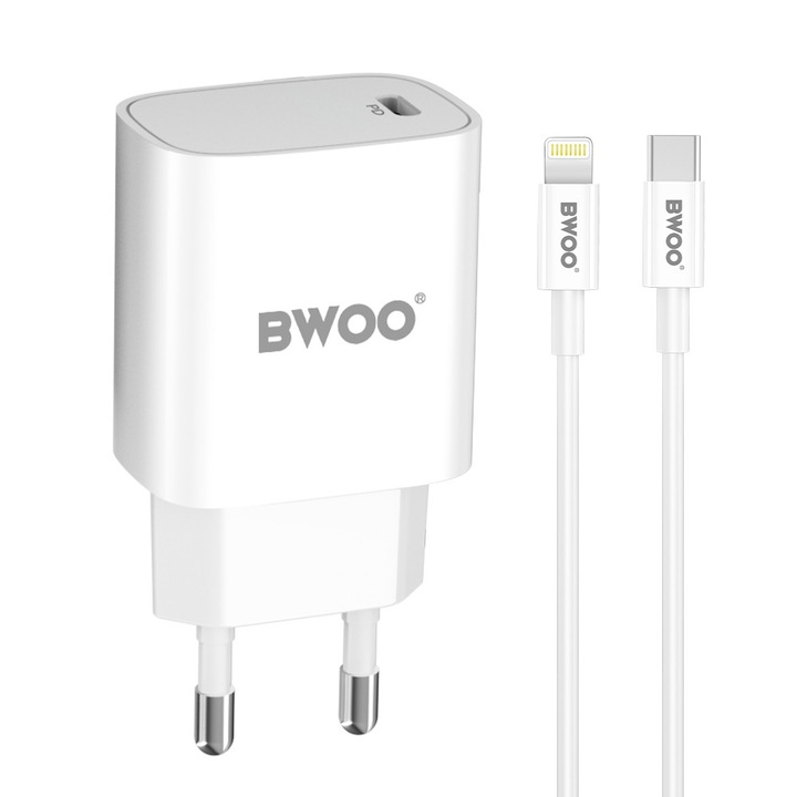 BWOO 20W fali töltő CDA159 kábel USB-C - Lightning