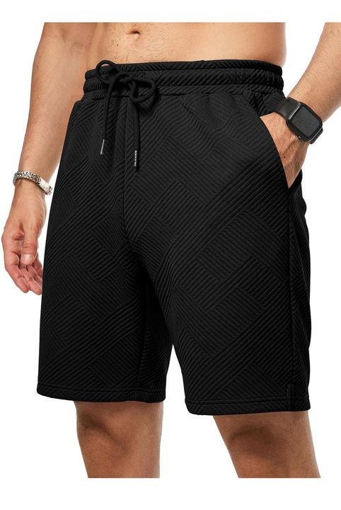 Ferfi rovidnadrag, polieszter/elasztan, Fekete