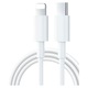 Cablu de date cu incarcare rapida Apple Lightning, de la PD la Lightning, alb, 1 m