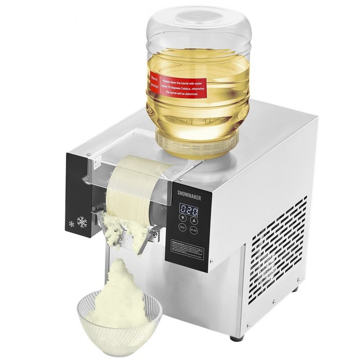 Masina de fulgi de gheata, pentru inghetata si sucuri, 660W, capacitate 125kg/24H, otel inoxidabil