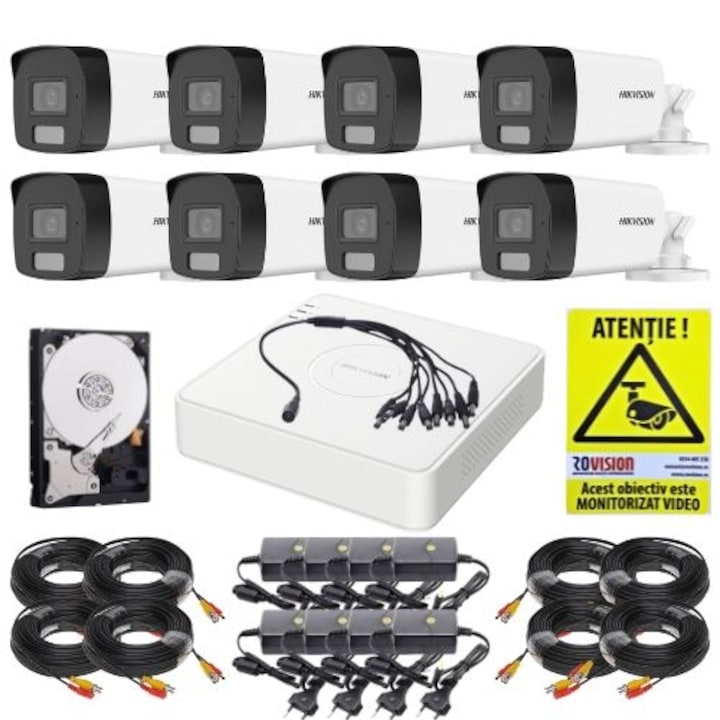 Sistem supraveghere video Hikvision 2 camere