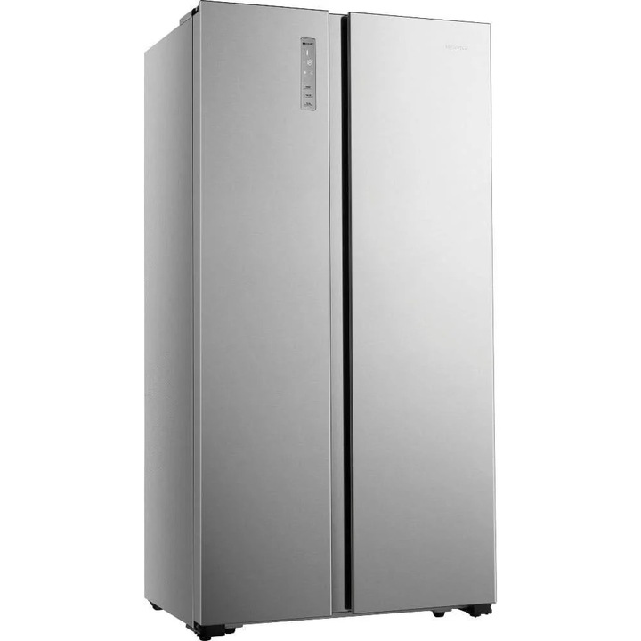 Side by Side HISENSE RS677N4BIE, capacitate 519 l, FreshBox, display, Total NoFrost