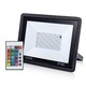 Proiector LED RGB,100 W, 10 000 LM, 7 culori, control remotes, capac umbrat cu sticla de inalta rezistenta, rezistent la apa, potrivita pentru iluminarea exterioara, cum ar fi gradinile, curtile, depozitele si garajele