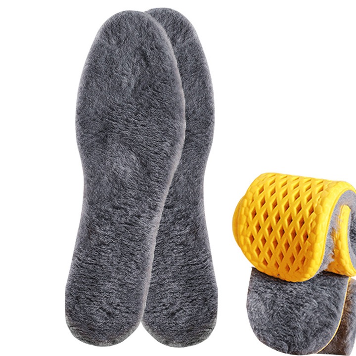 Set 2 Branturi tip Talpici, Marime 41-42, din lana, imbunatatind termocontrolul, moale, amortizante vibratiile, transpirabila, potrivita pentru taiat, potrivite pentru pantofi si ciocanile din blana, pentru iarna