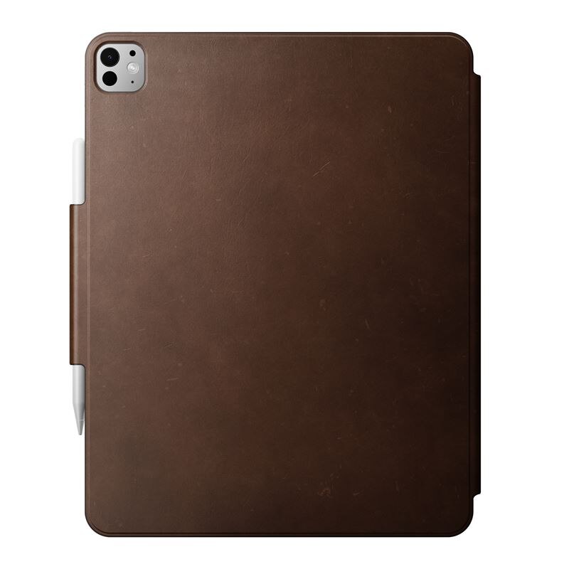 Husa din piele naturala Nomad Leather Folio compatibila cu iPad Pro 13 inch 2024 Brown