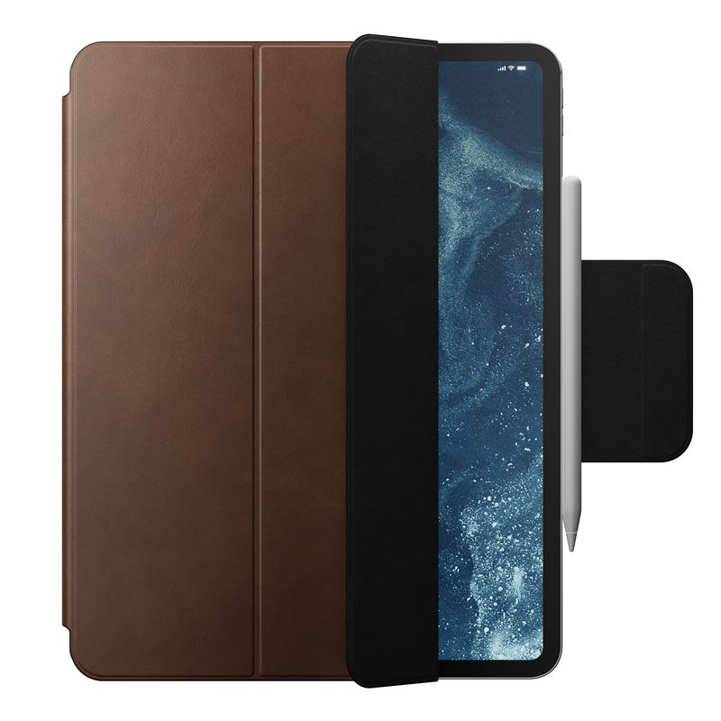 Husa din piele naturala Nomad Leather Folio compatibila cu iPad Pro 13 inch 2024 Brown