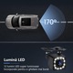 Camera de marsarier pentru vehicule, Ultra HD 782P, rezistenta la apa IP68, 8 LED-uri infrarosii, unghi de vizualizare 170°, rezolutie de inalta definitie, 12V, instalare usoara, PC/metal, negru