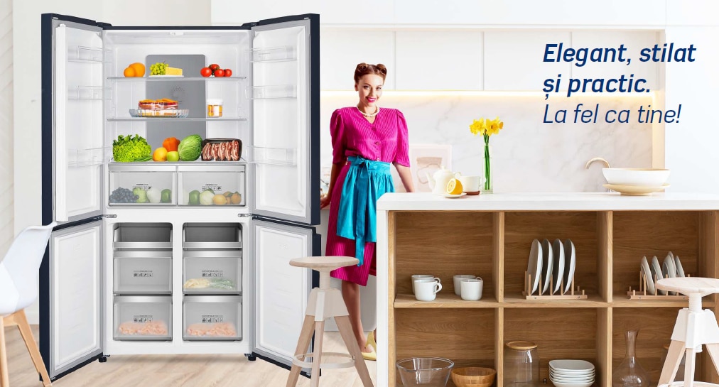 Side by side multidoor Heinner HSBS-HM600MDNFDXE++, 600 l, No