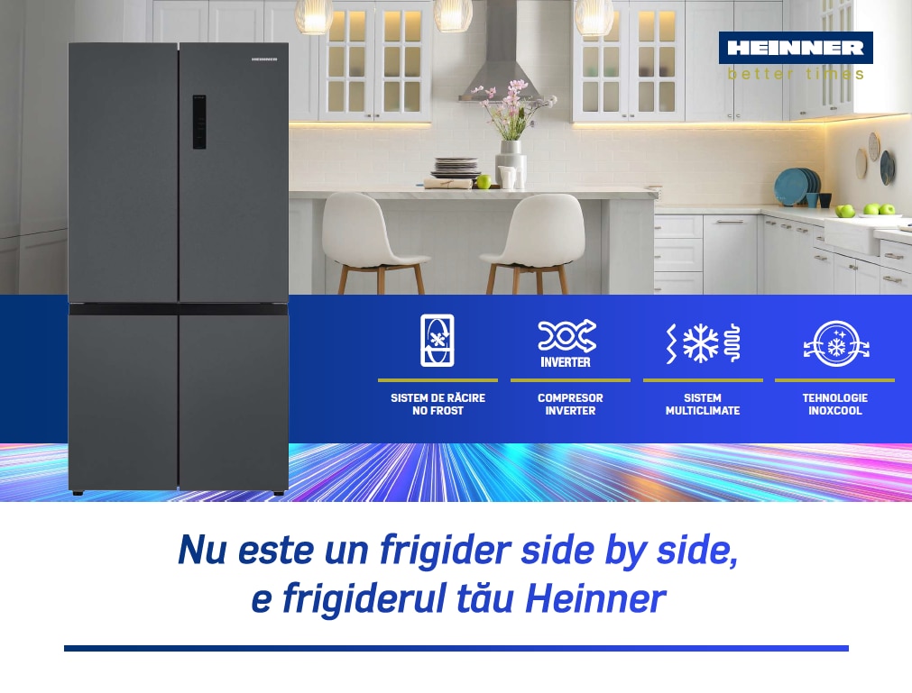 Side by side multidoor Heinner HSBS-HM600MDNFDXE++, 600 l, No