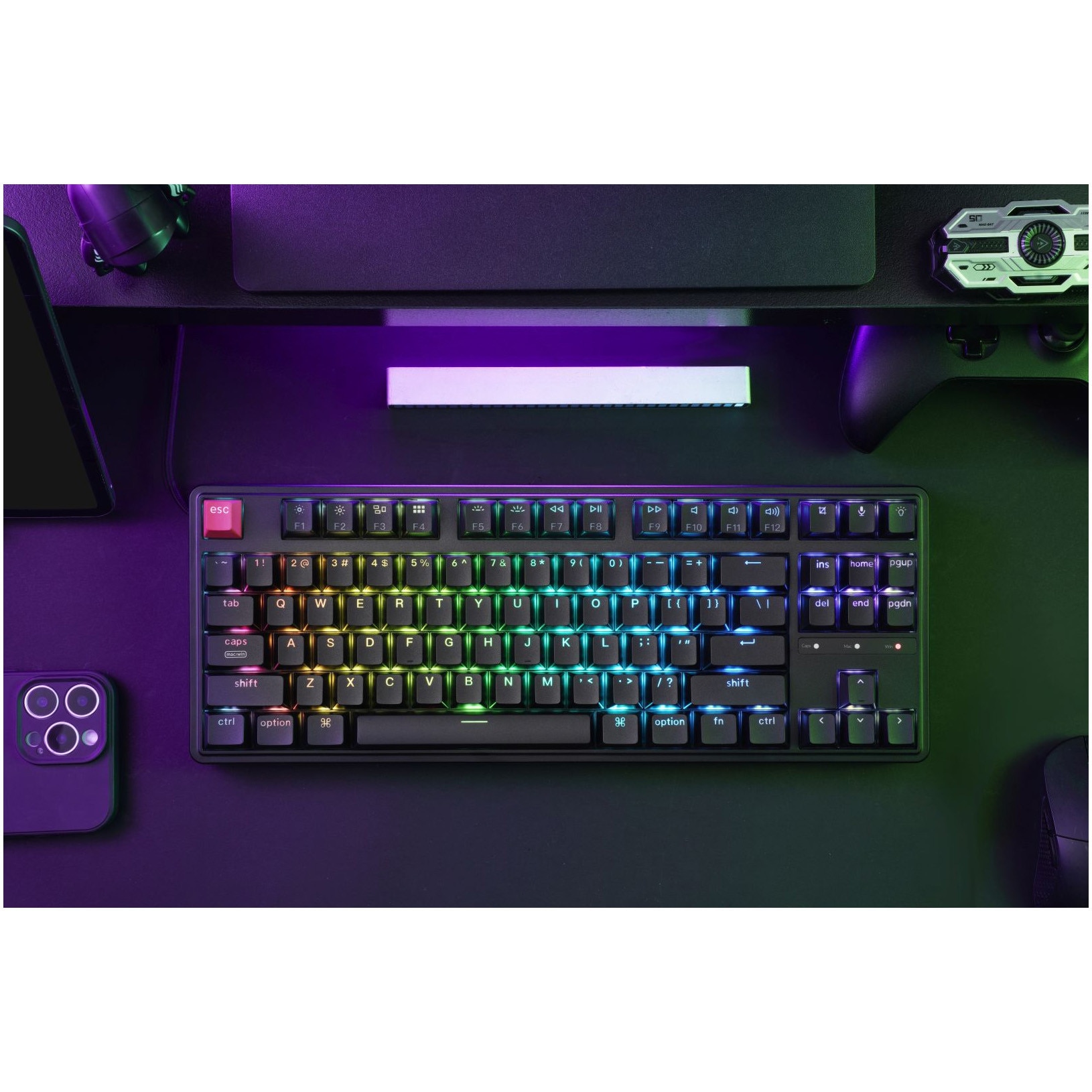 Tastatura mecanica wired Keychron C3 PRO 8K, switch-uri mecanice