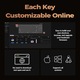 Безжична механична клавиатура Keychron K8 HE, 2.4GHz/Bluetooth, Механични превключватели Gateron Double Rail, RGB LED, Алуминий-дърво, Специално издание, Черен