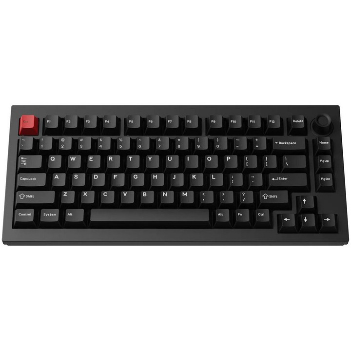 Tastatura mecanica Lemokey by Keychron L5HE, USB-A -USB-C, aluminiu, switch-uri mecanice, taste double shot PBT, Lemokey Ultra-fast Lime, dark master