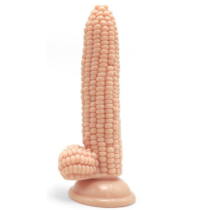 PVC dildó, testszínű, 18+